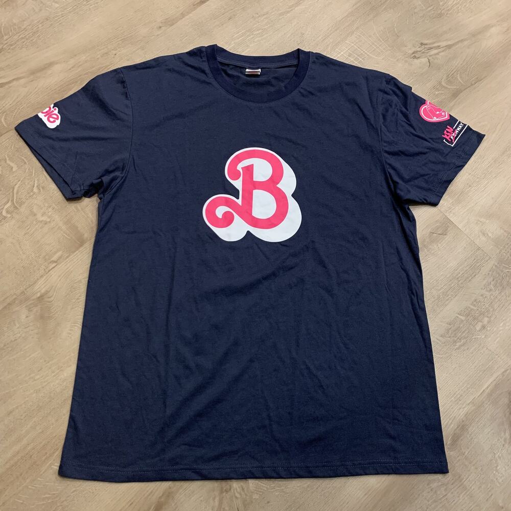 MLB Boston Red Sox Barbie Night SGA T-Shirt Adult Large Navy Blue Kenway Fenway
